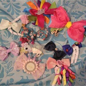 Girls large  bow clips